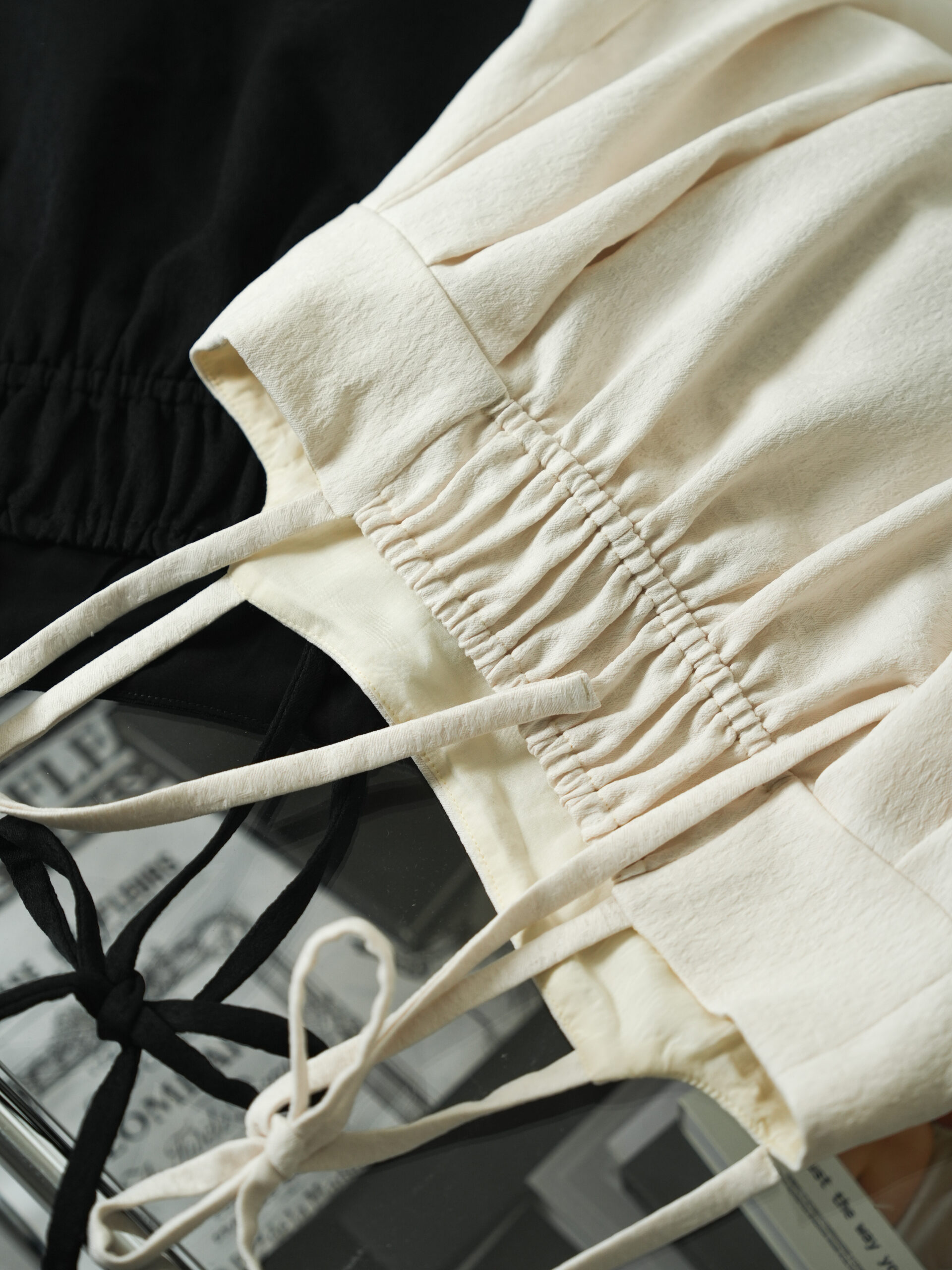 立體紋理綁帶細肩帶長裙 Jacquard Cami Tie-Strap Long Dress - Image 11